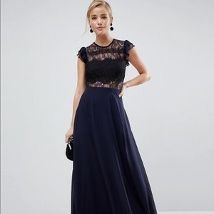 Asos Lace Chiffon Gown
